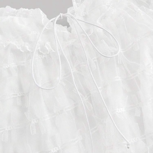 Mini Dress with 3D Floral Design Size L (8//10) - Picture 3 of 5